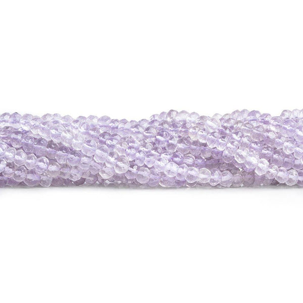 Pink Amethyst Faceted Rondelle Beads 12 inch 125 pieces