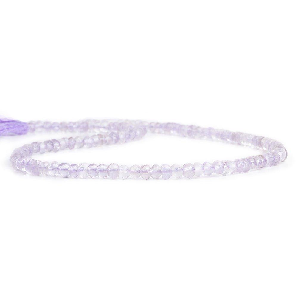 Pink Amethyst Faceted Rondelle Beads 12 inch 125 pieces - The Bead Traders