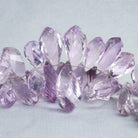 Pink Amethyst Faceted Twists 7.5 inch 58 beads - The Bead Traders