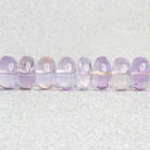 Pink Amethyst Plain Rondelle Beads 8 inch 38 pieces - The Bead Traders