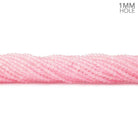 Pink Chalcedony Beads Plain 1mm Rounds - The Bead Traders