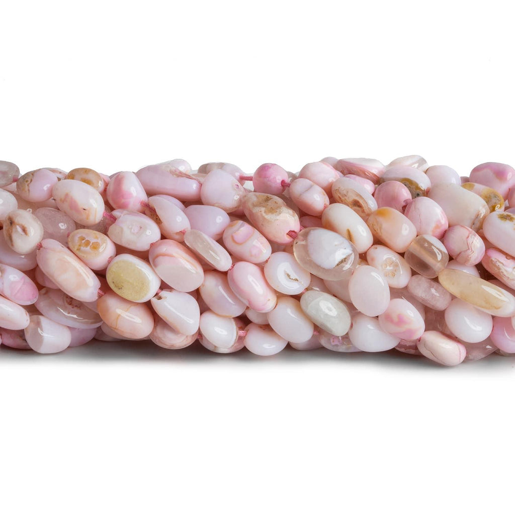 Pink Opal Plain Nuggets 12 inch 40 beads - The Bead Traders