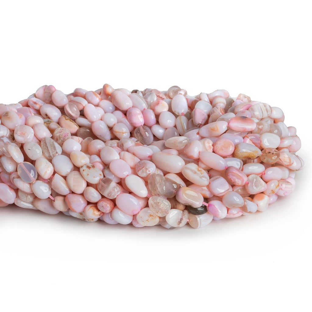 Pink Opal Plain Nuggets 12 inch 40 beads - The Bead Traders