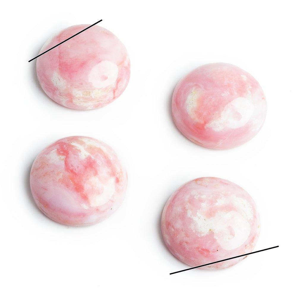 Pink Peruvian Opal Button Cabochon 1 Piece - The Bead Traders