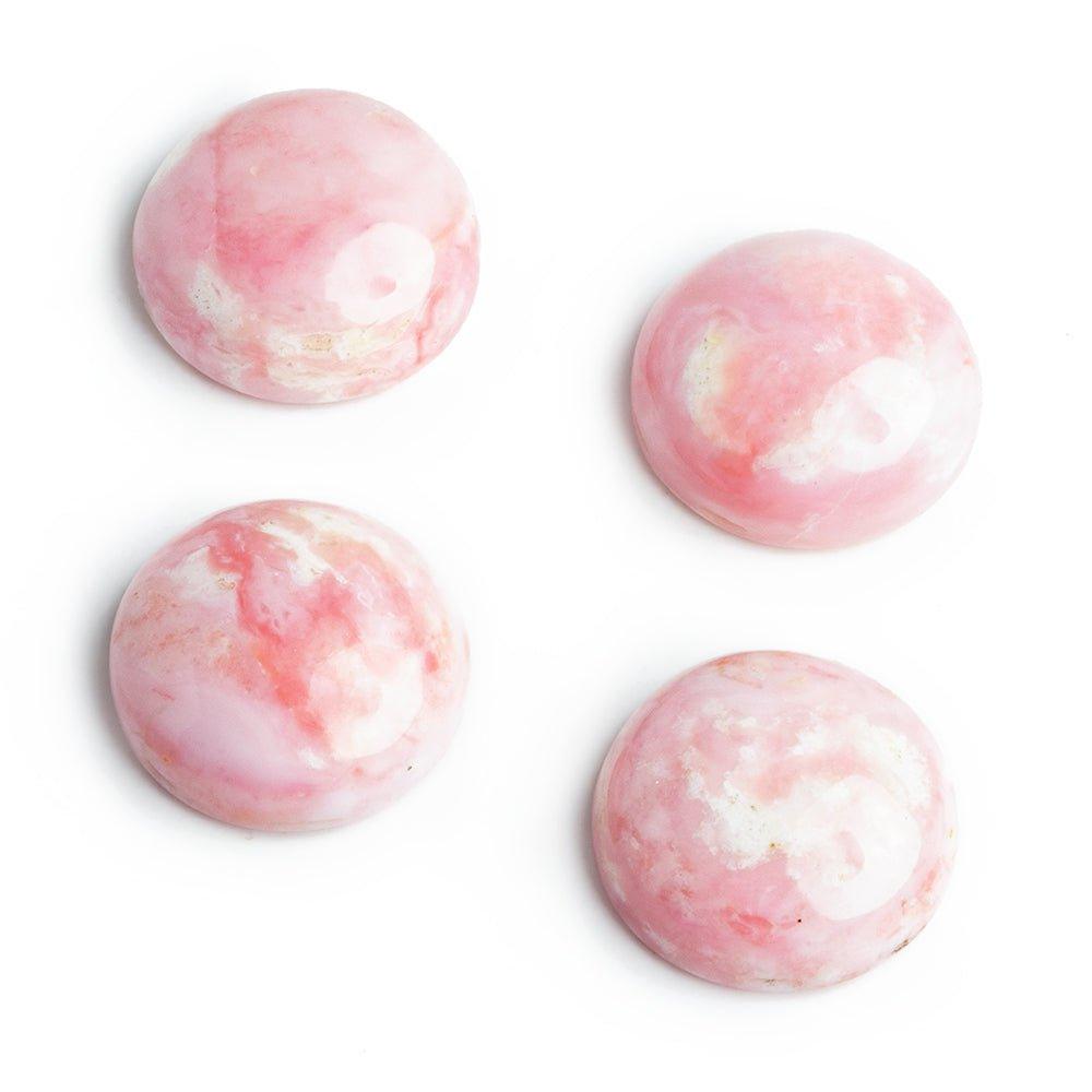 Pink Peruvian Opal Button Cabochon 1 Piece - The Bead Traders