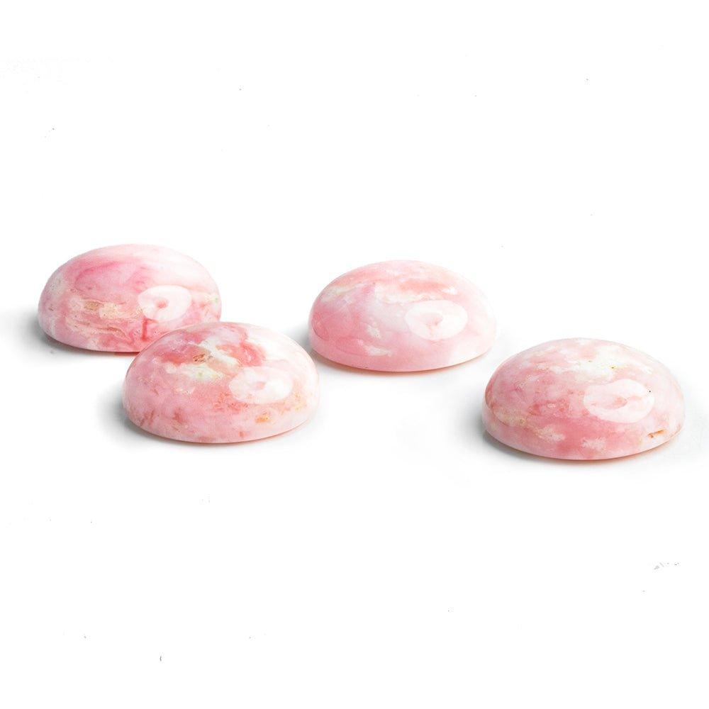 Pink Peruvian Opal Button Cabochon 1 Piece - The Bead Traders