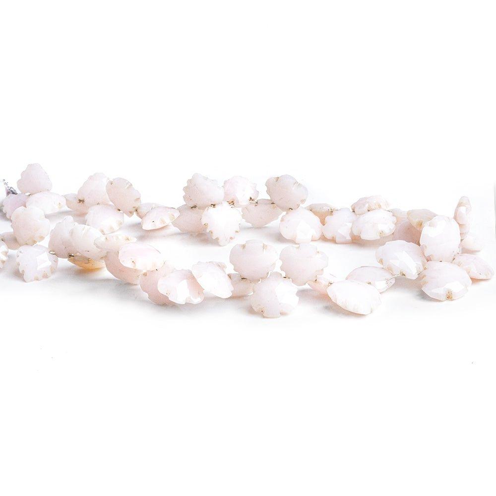 Pink Peruvian Opal Faceted Heart Beads 9 inch 53 pieces - The Bead Traders