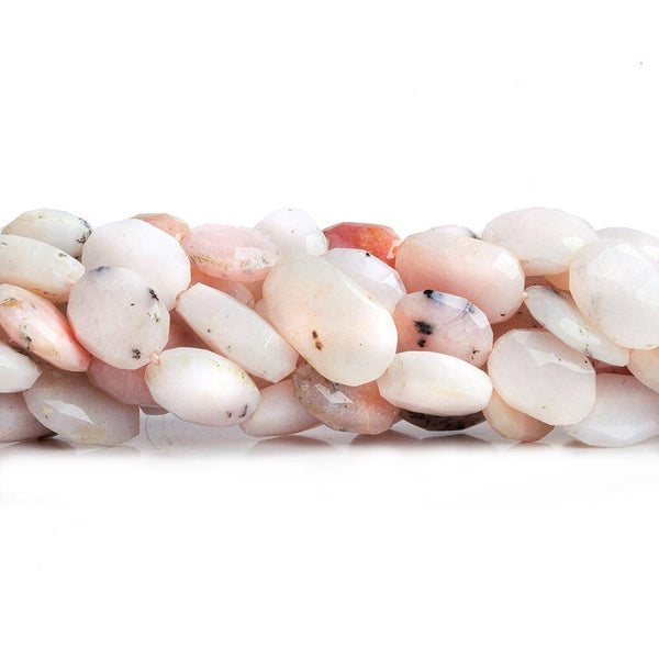 Pink Peruvian Opal Faceted Oval Beads 14 inch 30 pieces