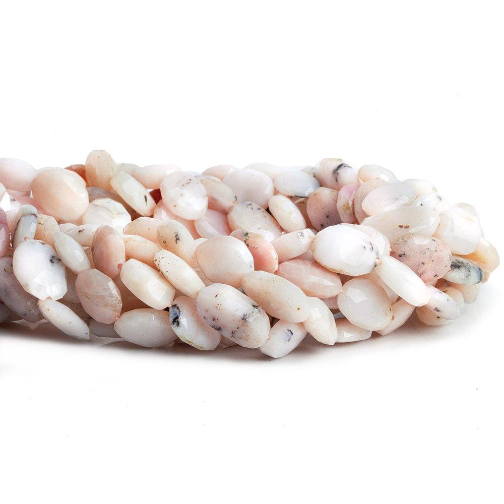Pink Peruvian Opal Faceted Oval Beads 14 inch 30 pieces - The Bead Traders