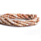 Pink Peruvian Opal Faceted Rondelle Beads 14 inch 130 pieces - The Bead Traders