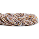 Pink Peruvian Opal Microfaceted Round Beads 12 inch 120 pieces - The Bead Traders