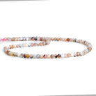 Pink Peruvian Opal Microfaceted Round Beads 12 inch 120 pieces - The Bead Traders