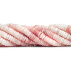 Pink Peruvian Opal Plain Heishi Beads 16 inch 130 pieces - The Bead Traders
