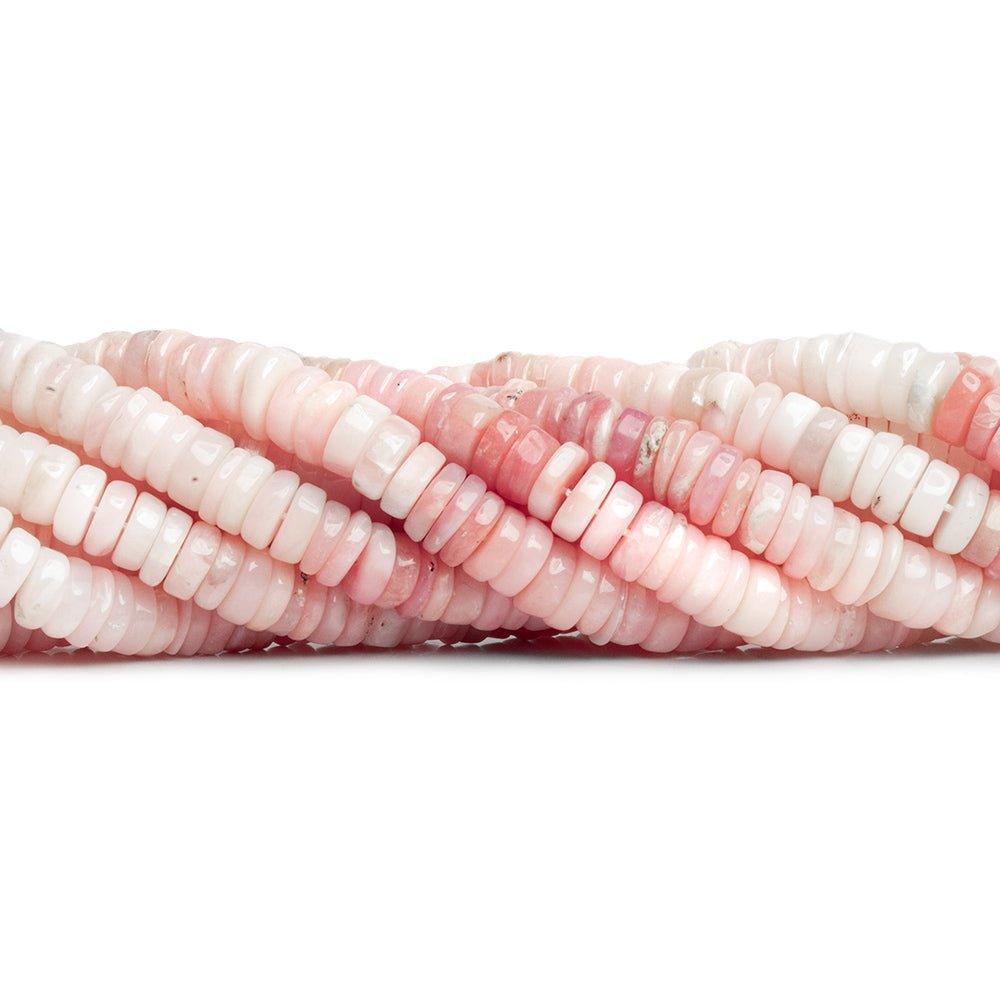 Pink Peruvian Opal Plain Heishi Beads 16 inch 130 pieces - The Bead Traders