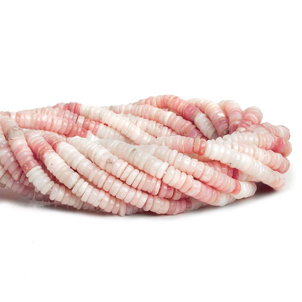 Pink Peruvian Opal Plain Heishi Beads 16 inch 130 pieces - The Bead Traders