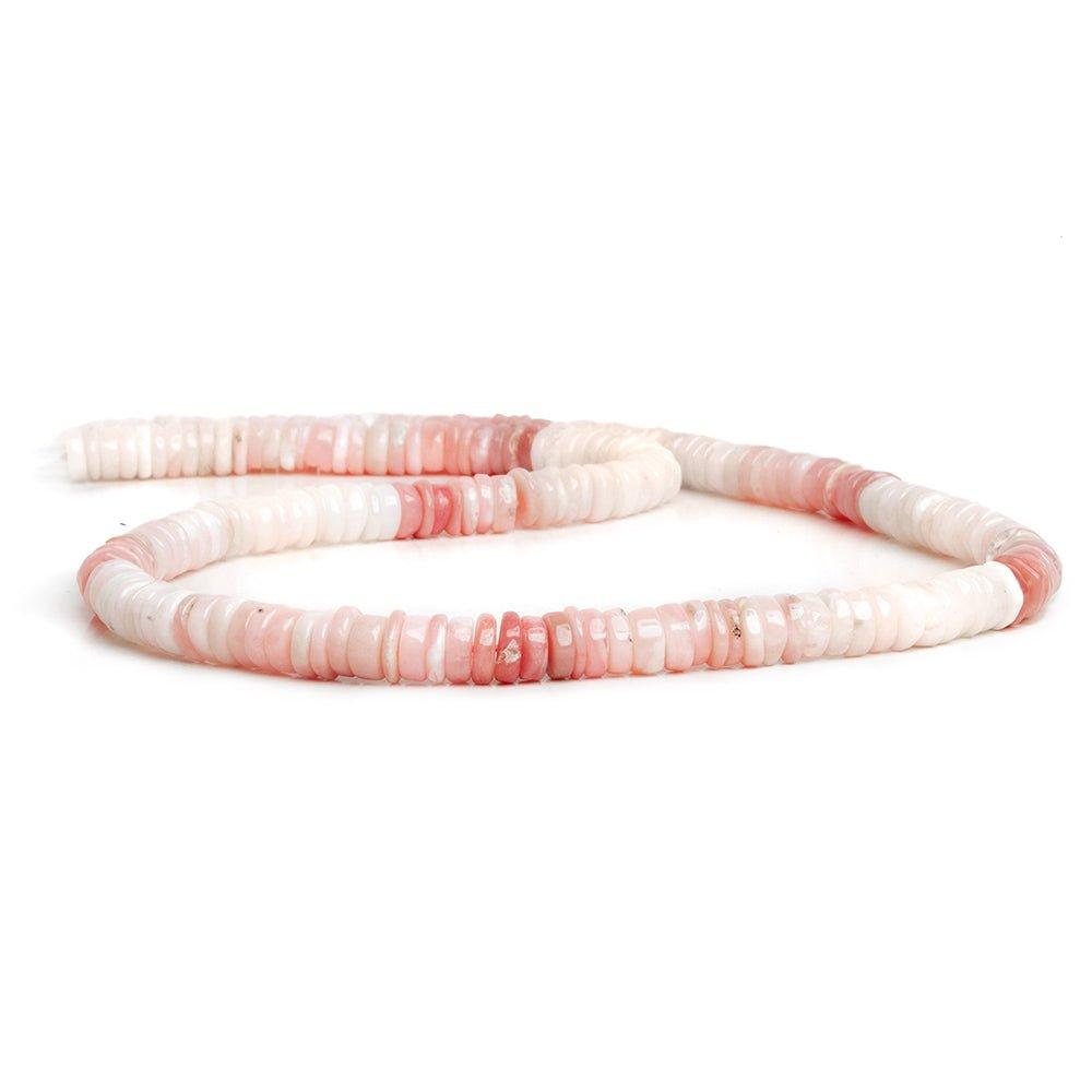 Pink Peruvian Opal Plain Heishi Beads 16 inch 130 pieces - The Bead Traders