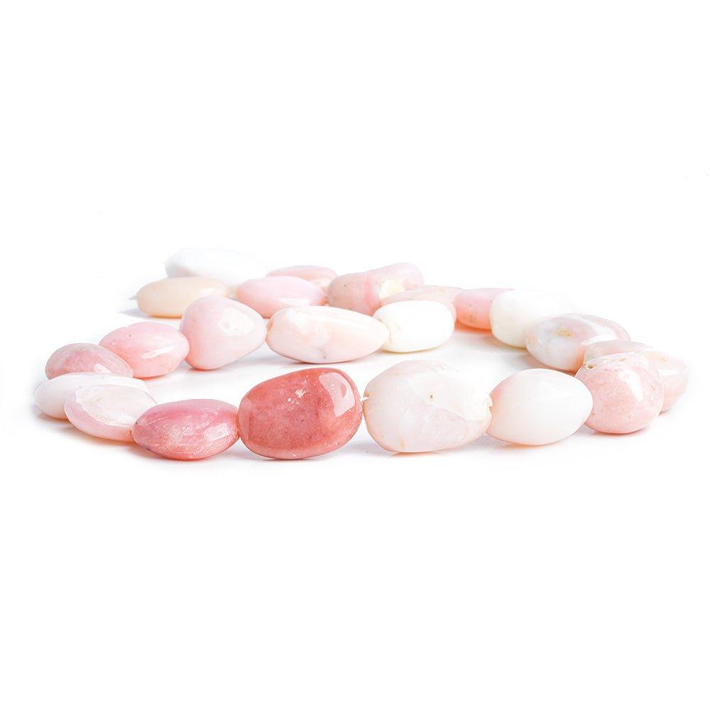 Pink Peruvian Opal Plain Nugget Beads 17 inch 25 pieces - The Bead Traders