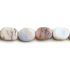 Pink Peruvian Opal Plain Oval Beads 15 inch 33 pieces - The Bead Traders