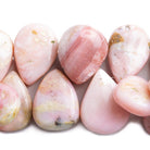 Pink Peruvian Opal Plain Pear Beads 8 inch 29 pieces - The Bead Traders