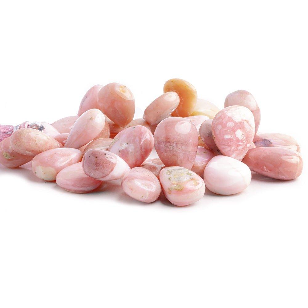 Pink Peruvian Opal Plain Pear Beads 8.5 inch 35 pieces - The Bead Traders