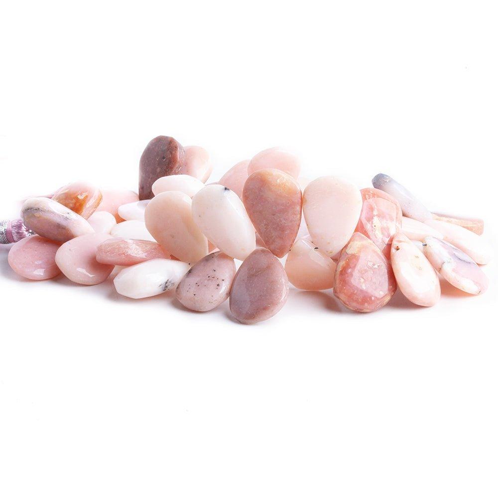 Pink Peruvian Opal Plain Pear Beads 9 inch 45 pieces - The Bead Traders
