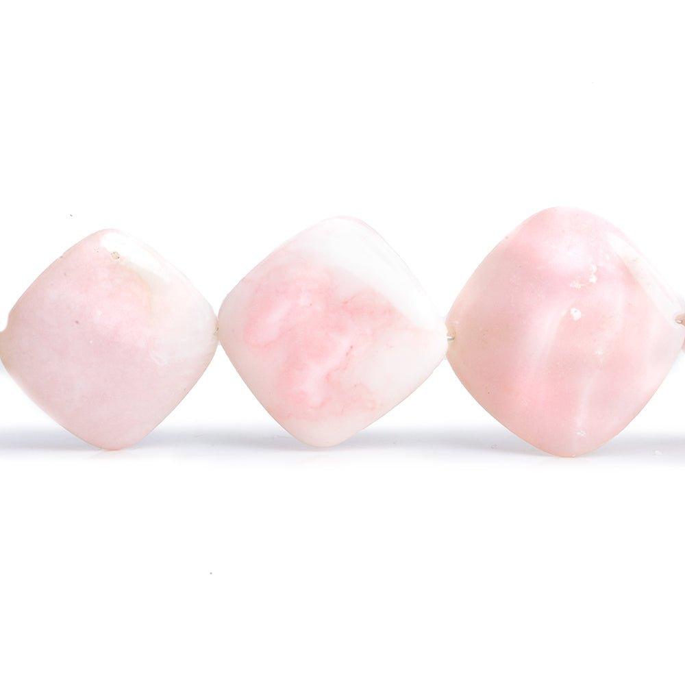 Pink Peruvian Opal Plain Pillow Beads 13 inch 18 pieces - The Bead Traders
