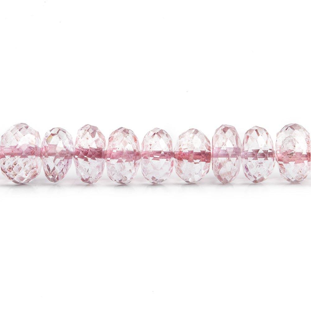 Pink Quartz Faceted Rondelle Beads 8 inch 43 pieces - The Bead Traders