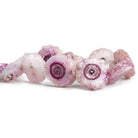 Pink Solar Quartz Slice Beads 8 inch 8 pieces - The Bead Traders