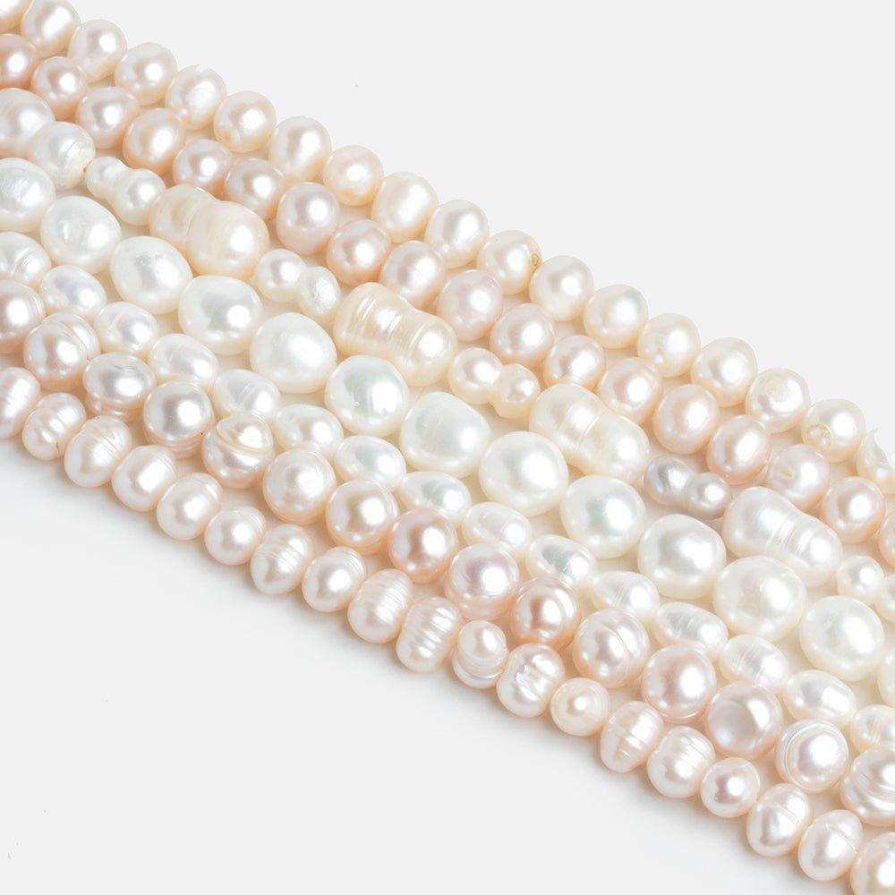 Pinks & Cream Pearls - Lot of 7strands - The Bead Traders