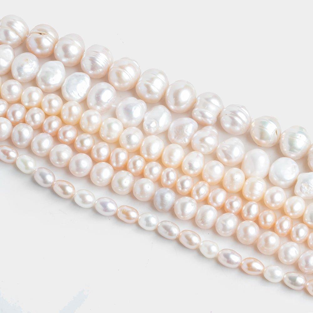 Pinks & Creams Pearls - Lot of 6 Strands - The Bead Traders