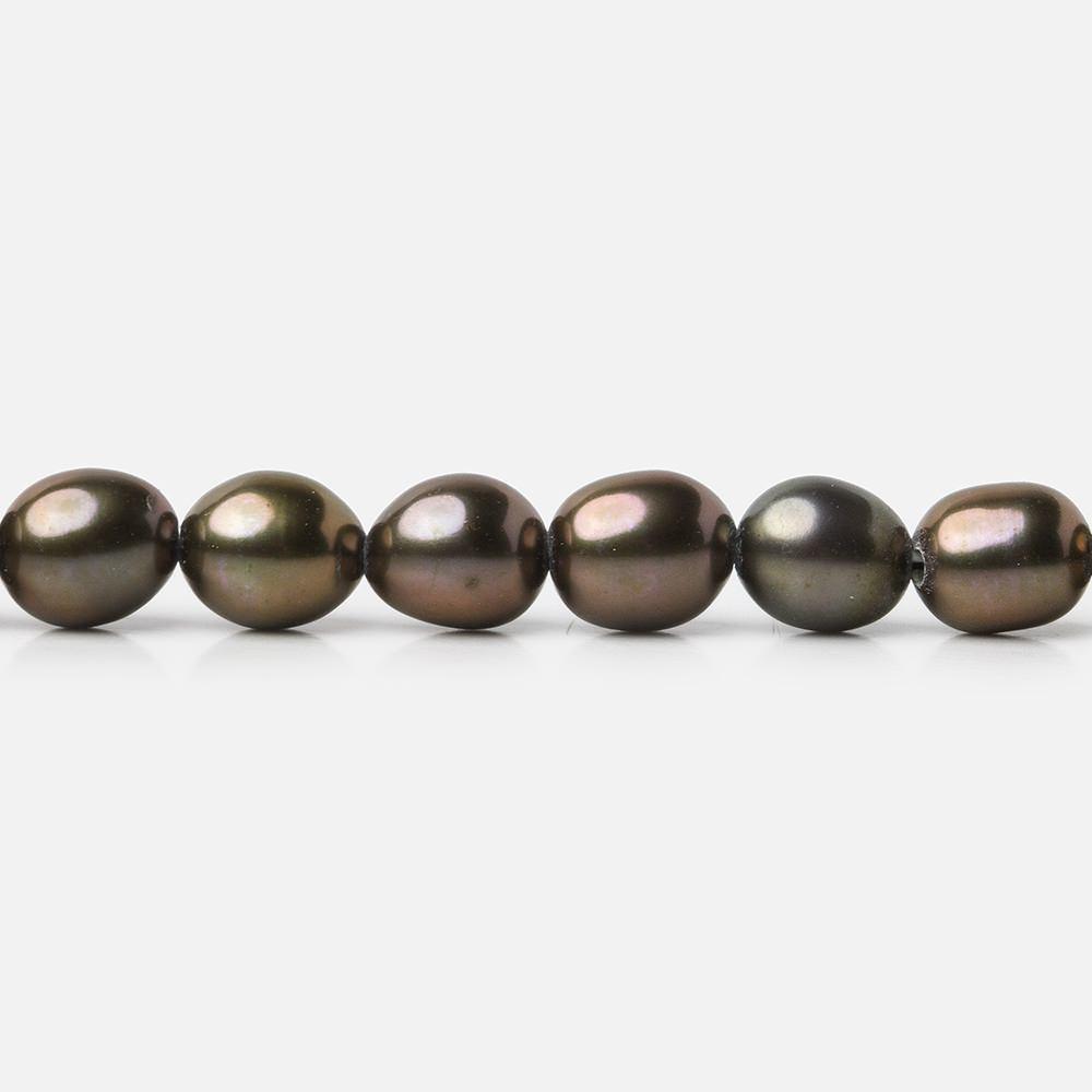 Pistachio Straight Drilled Oval Freshwater Pearl 15 inch 72 pcs - The Bead Traders
