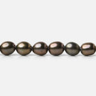 Pistachio Straight Drilled Oval Freshwater Pearl 15 inch 72 pcs - The Bead Traders