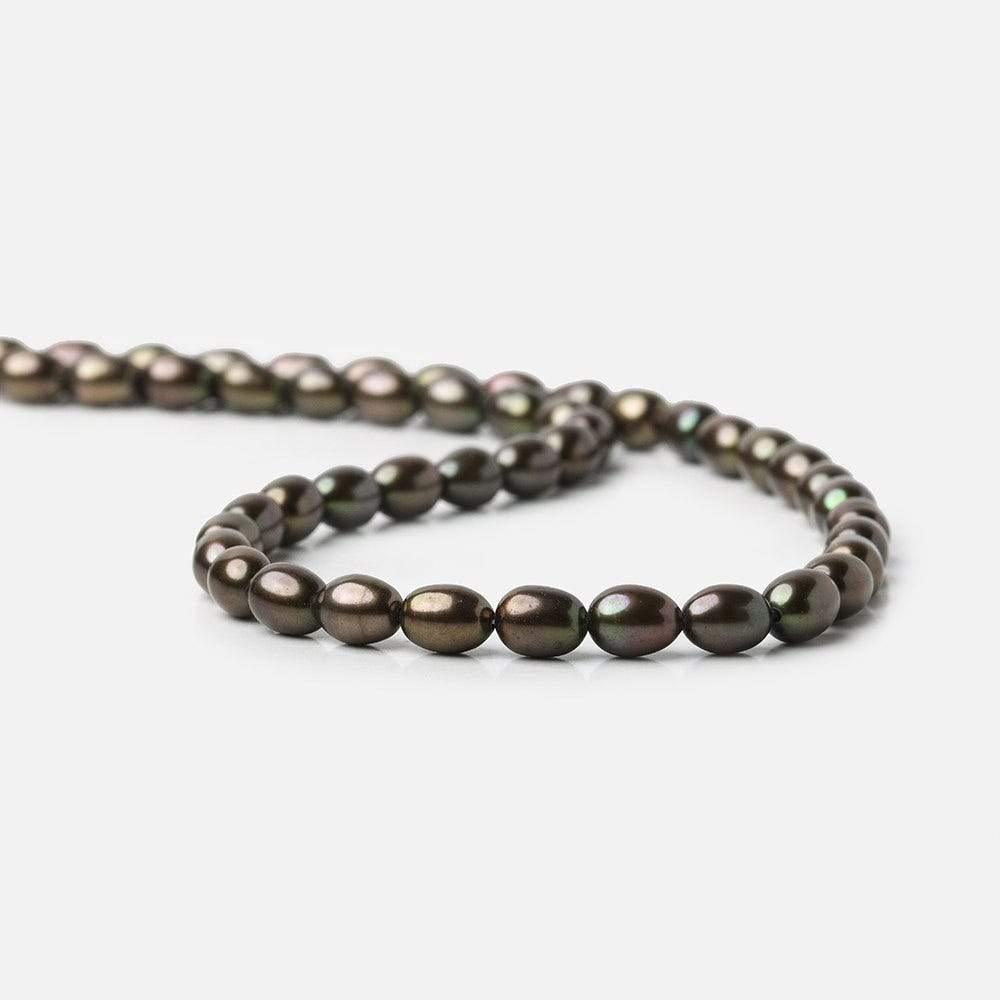 Pistachio Straight Drilled Oval Freshwater Pearl 15 inch 72 pcs - The Bead Traders
