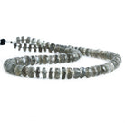 Platinum Gray Moonstone Faceted Rondelle Beads 16 inch 90 pieces - The Bead Traders