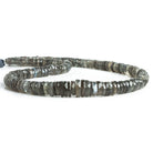 Platinum Grey Moonstone Faceted Rondelle Beads 16 inch 160 pieces - The Bead Traders