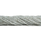 Platinum Grey Moonstone Faceted Round Beads 12 inch 190 pieces - The Bead Traders