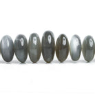 Platinum Moonstone Plain Rondelle Beads 8 inch 35 pieces - The Bead Traders