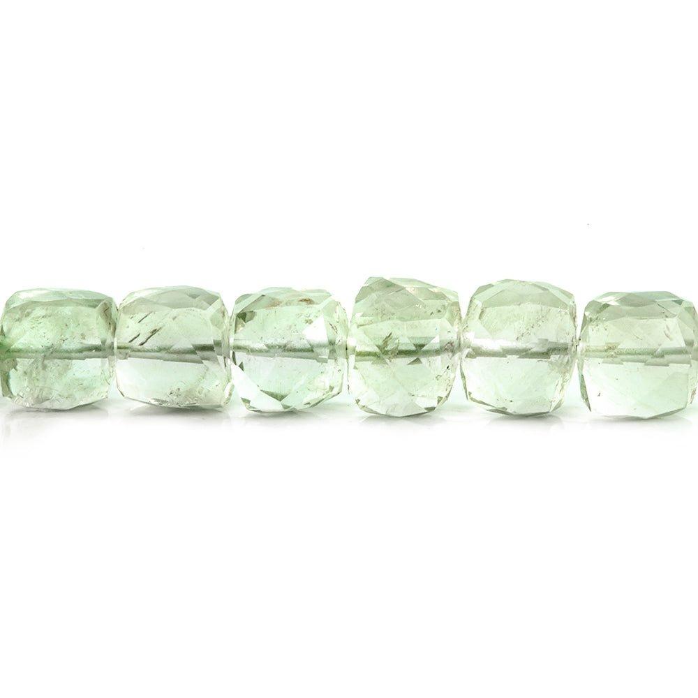 Prasiolite Faceted Cube Beads 7.5 inch 35 pieces - The Bead Traders
