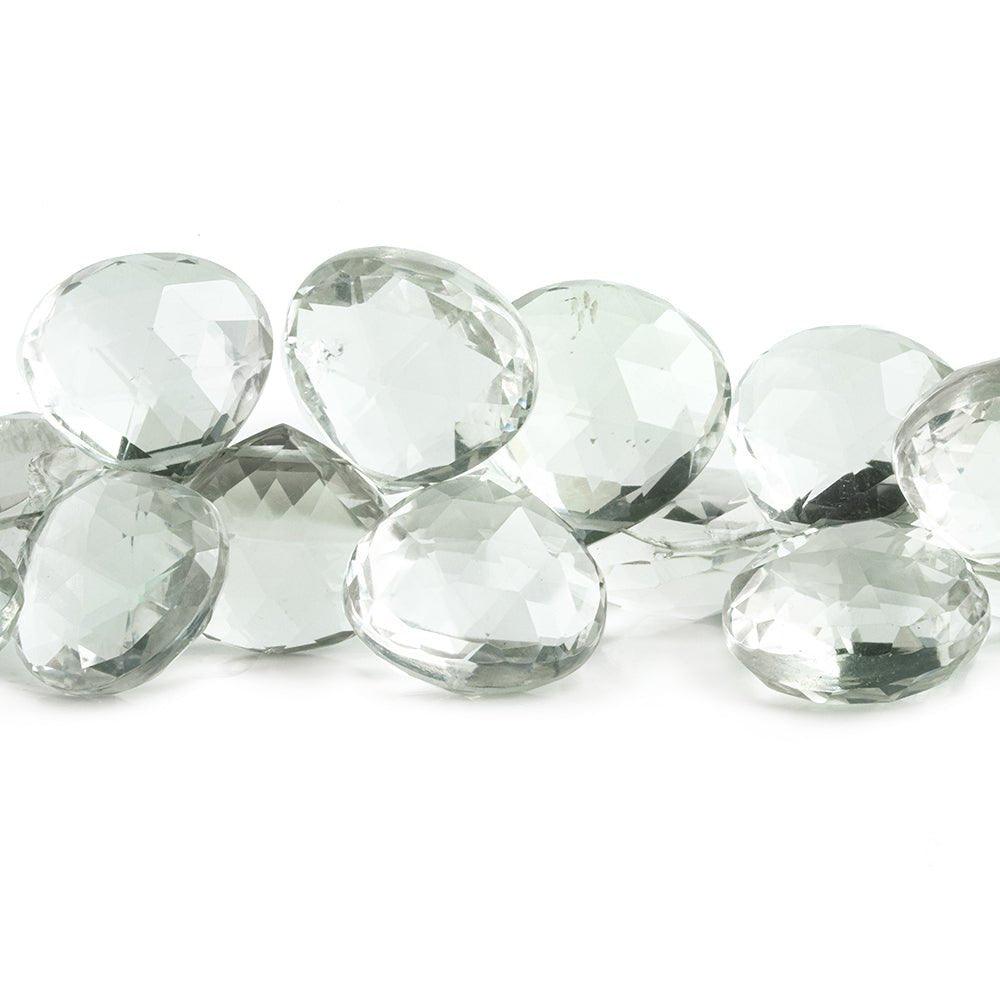 Prasiolite Faceted Heart Beads 8 inch 39 pieces - The Bead Traders