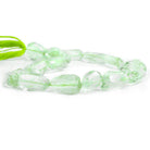 Prasiolite Faceted Nugget Beads 14 inch 19 pieces - The Bead Traders