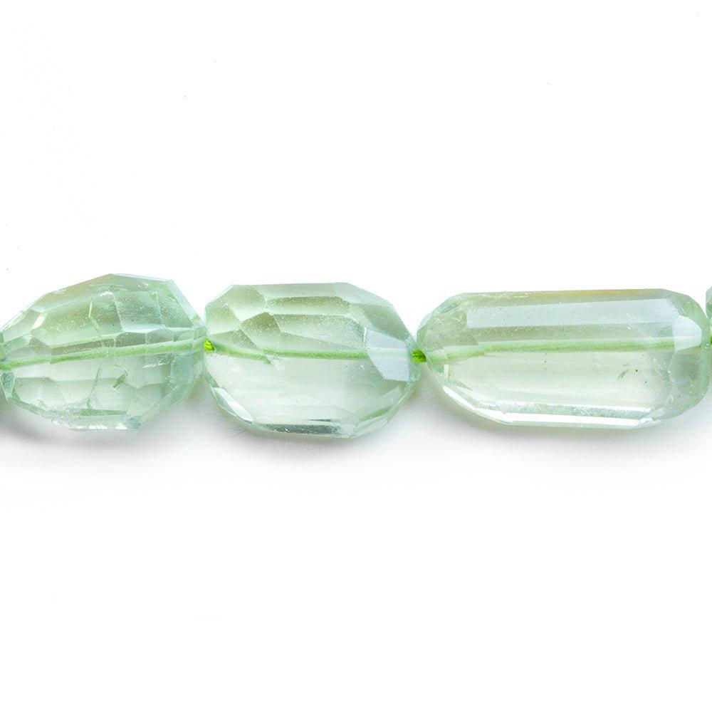 Prasiolite Faceted Nugget Beads 14 inch 19 pieces - The Bead Traders