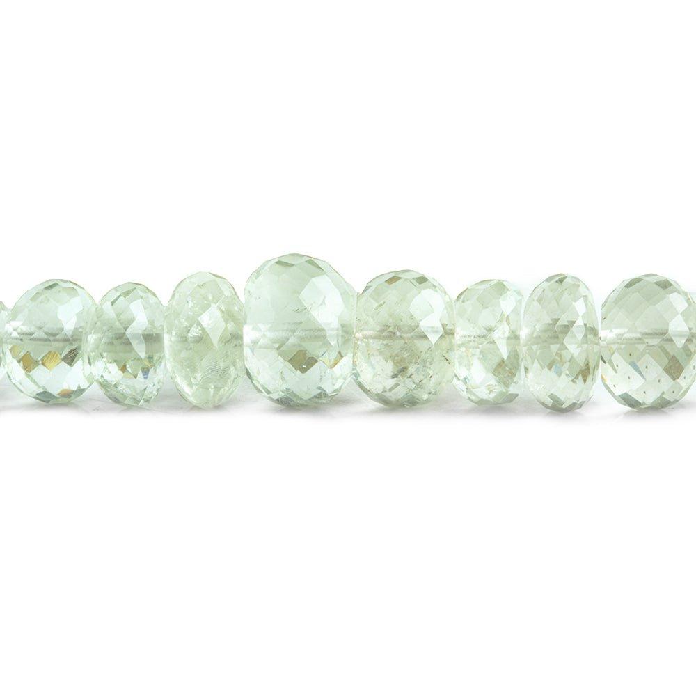 Prasiolite Faceted Rondelle Beads 16 inch 80 pieces - The Bead Traders