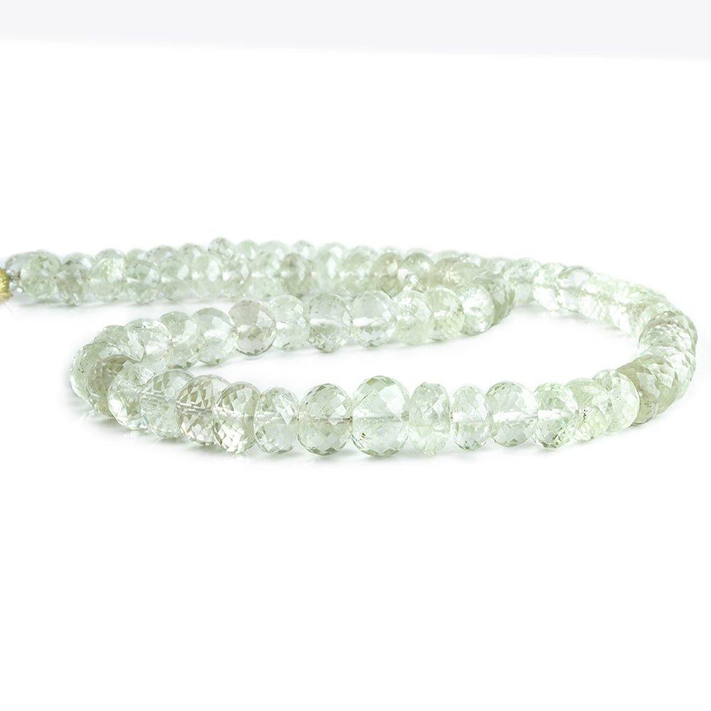 Prasiolite Faceted Rondelle Beads 16 inch 80 pieces - The Bead Traders