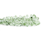 Prasiolite Faceted Teardrop Beads 8 inch 85 pieces - The Bead Traders