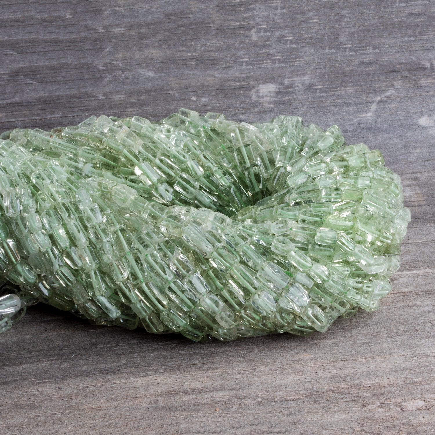 Prasiolite Plain Rectangles 12 inch 48 beads - The Bead Traders