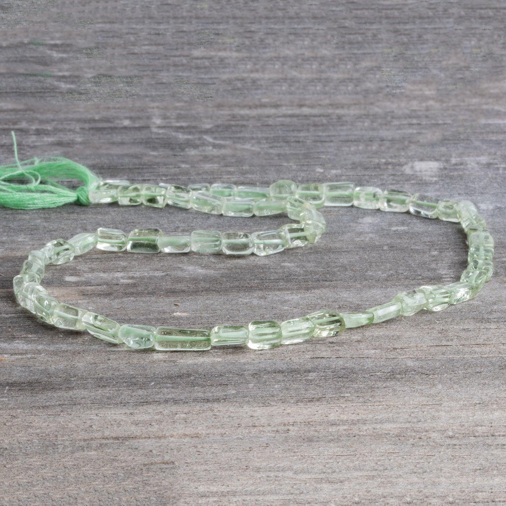 Prasiolite Plain Rectangles 12 inch 48 beads - The Bead Traders