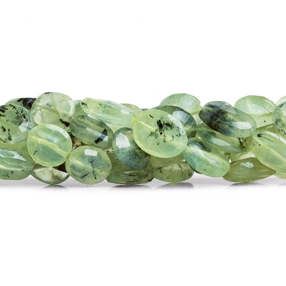 Prehnite Faceted Oval Beads 12 inch 30 pieces - The Bead Traders
