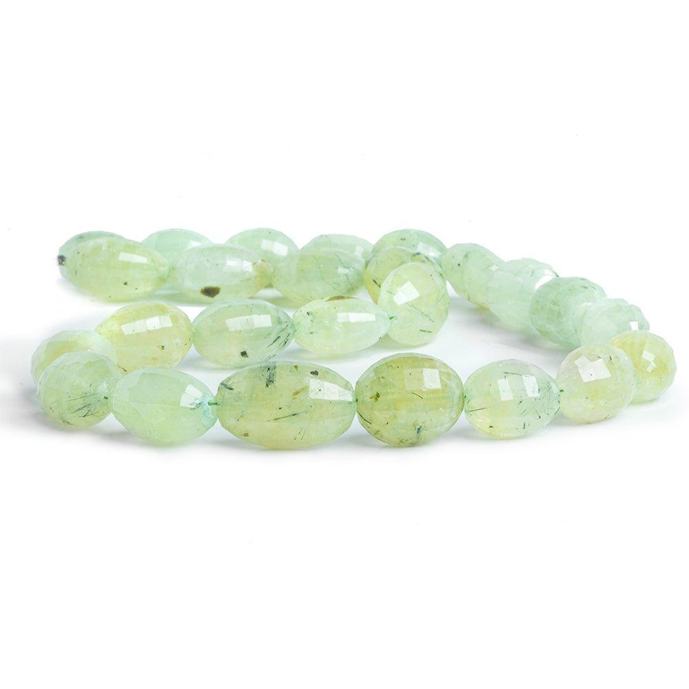 Prehnite Faceted Oval Beads 14 inch 25 pieces - The Bead Traders