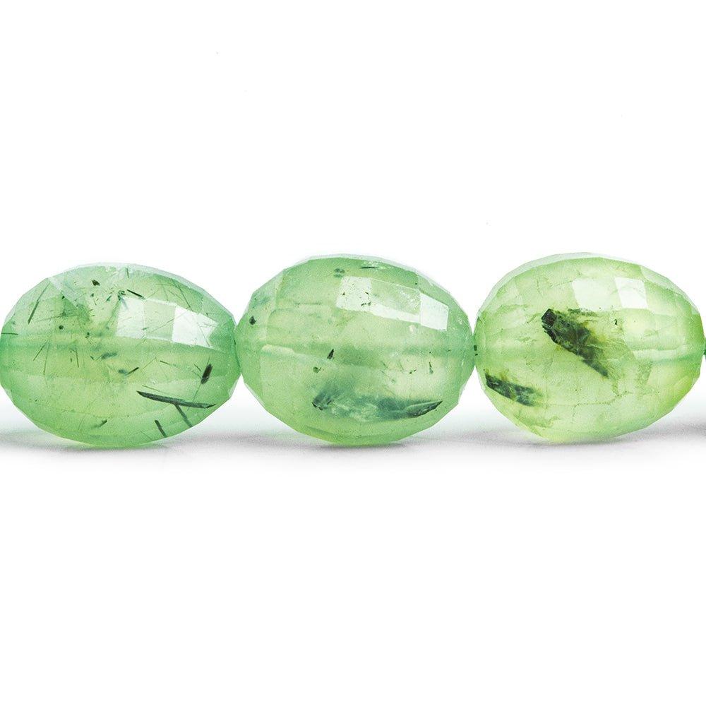 Prehnite Faceted Oval Beads 14 inch 25 pieces - The Bead Traders