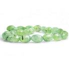 Prehnite Faceted Oval Beads 14 inch 25 pieces - The Bead Traders